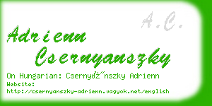 adrienn csernyanszky business card